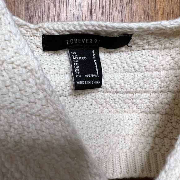 White/ beige Knit summer cutout dress - Picture 5 of 5